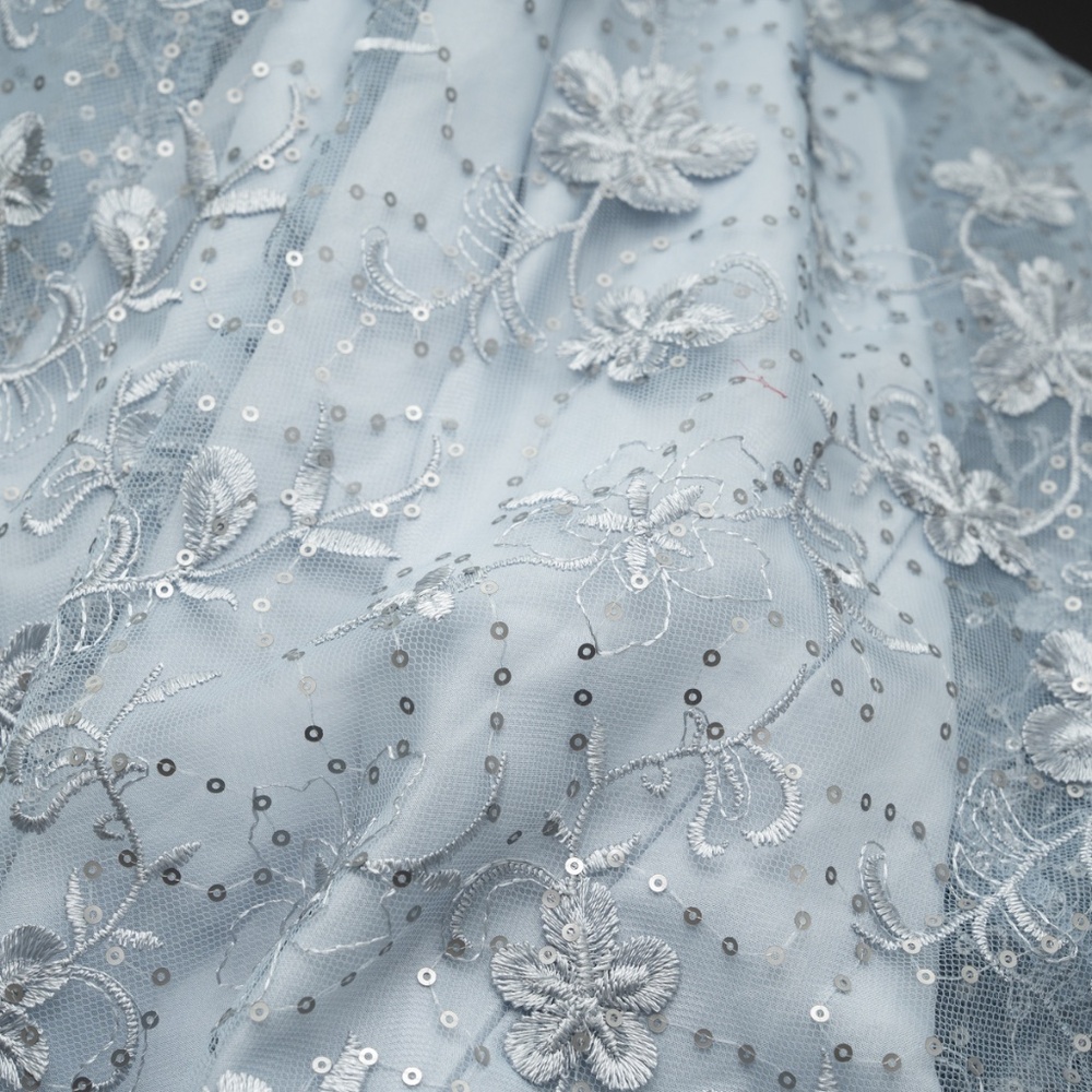 Adrianna Papell - Off Shoulder Floral Embroidered Dress - Picture 13 of 13